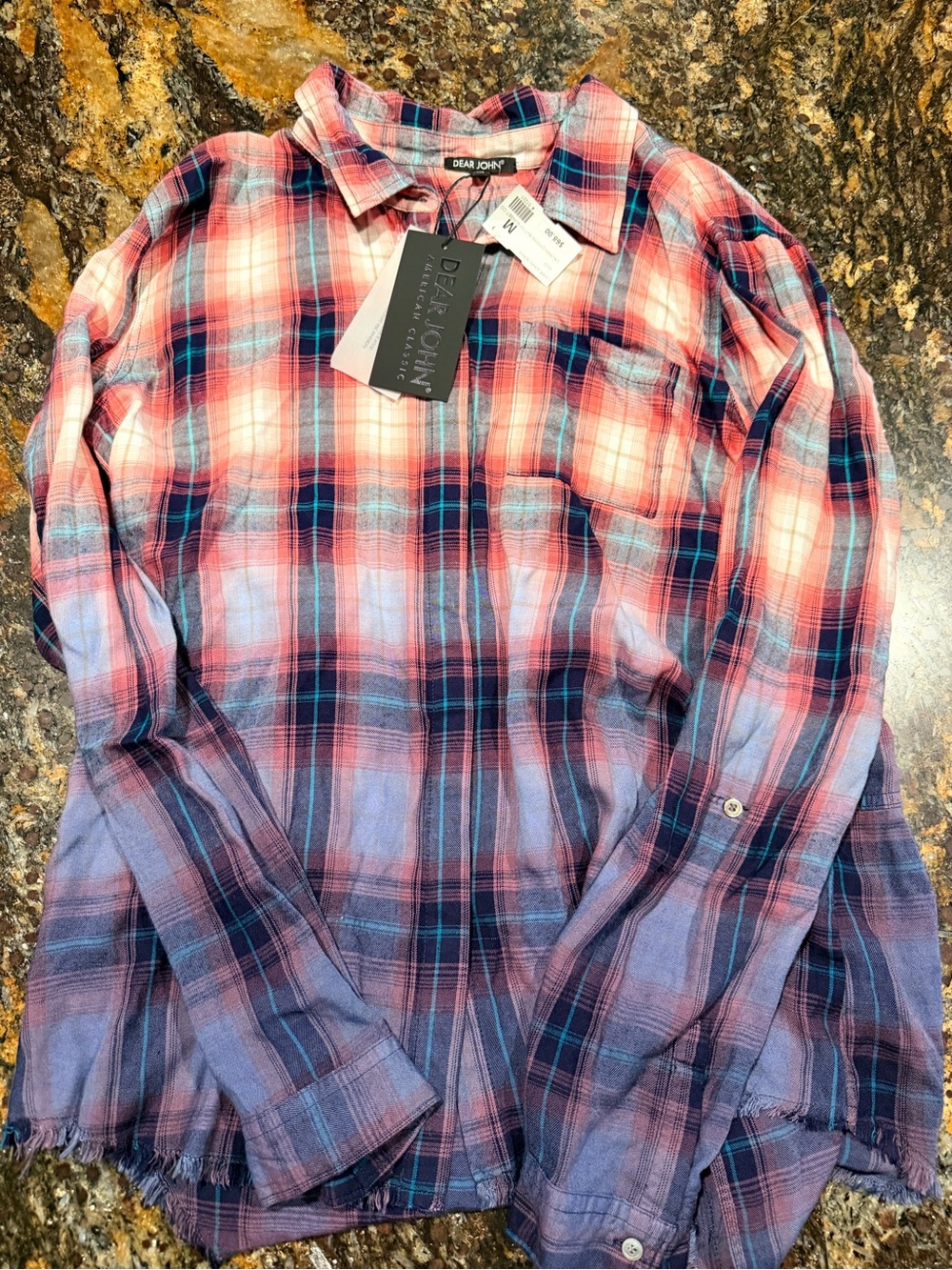 Dear John Pink & Blue Plaid Button-Down Shirt
